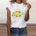 thumbnail image 4 of Odbmxy Women T Shirt Short Sleeve Black History Month Womens Plus Size Tops Comfortable Daily Graphic Relaxed Fit Tops,White XXL, 4 of 6