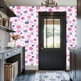 thumbnail image 3 of Pink Bow Peel and Stick Wallpaper Whimsical Floral Heart Soft Pink Purple Tones Wall Mural 17.7in x 9.8ft Self Adhesive Removable Wall Paper Renter Friendly Wallpaper for Girls Women Bedroom, 3 of 8