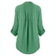 thumbnail image 3 of Blusa de manga larga con cuello en V de encaje sólido con botones de talla grande para mujer Fridja  hj3515, 3 of 4