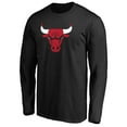 thumbnail image 2 of Men's Black Chicago Bulls Primary Team Logo Long Sleeve T-Shirt, 2 of 3