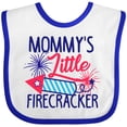 thumbnail image 3 of Inktastic Mommys Little Firecracker with Rocket and Fireworks Boys or Girls Baby Bib, 3 of 4