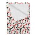 thumbnail image 2 of Feminine Soft Flannel Fleece Throw Blanket, Women Fashion Pattern with High Heel Stiletto Shoes Ladies Footwear, Cozy Plush for Indoor and Outdoor Use, 50" x 60", Scarlet Beige Black, by Ambesonne, 2 of 5