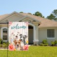 thumbnail image 2 of Amhnf Welcome Pitbull Dogs Floral Garden Flag For Home Outdoor Garden Yard Decor 12x18 inch, 2 of 5