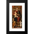 thumbnail image 2 of Cristoforo Caselli 11x18 Black Modern Framed Museum Art Print Titled - The Virgin and Child Enthroned with Two Musician Angels (1507 - 1510), 2 of 5