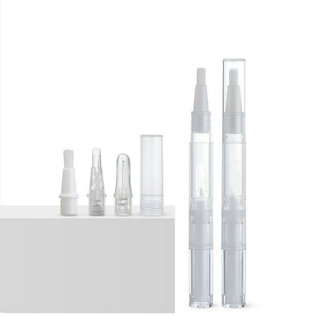Ruiboury 6pcs Plastic Leakproof Twist Pen For Nail Polish And Convenient And Travel-Friendly white 1Set