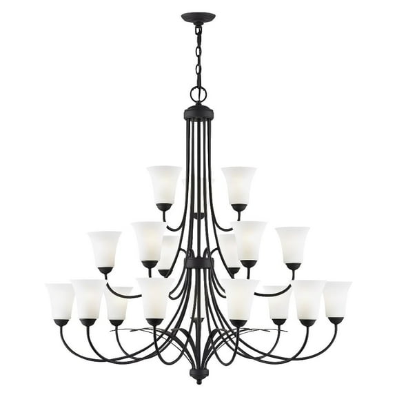 Livex Lighting Ridgedale 18 Light Chandelier in Black
