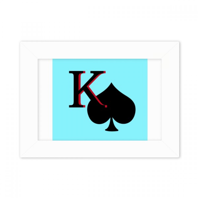 Peace King Spade K Poker Photo Mount Frame Picture Art Painting Desktop 5x7 inch