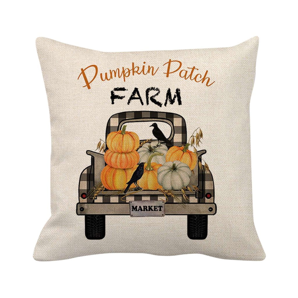 Halloween Pumpkin Throw Pillow Cover Pillowcases Decorative Sofa Cushion DZ 