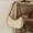 Beige, variant on JUYGO Womens Bag High-end Western Style Shoulder Handbag Summer New Contrast Color Crescent Saddle Bag