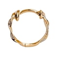 thumbnail image 2 of 10k Yellow Gold Braided Diamond Petite Huggie Hoop Earrings, 2 of 5