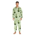 thumbnail image 3 of 1 Piece Adult Onesie Pajamas Cozy & Loose-Fit Sleepsuit Loungewear with Pockets Cute Frogs on Lily Pads X-Large, 3 of 7