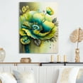 thumbnail image 2 of Designart Green Blooming Flower III Canvas Wall Art, 2 of 5
