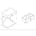 thumbnail image 5 of Bowery Hill 1-Drawer Modern Metal End Table in Glossy White/Chrome, 5 of 5