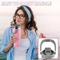 thumbnail image 4 of WarmH 30 oz Tumbler with Handle and Straw Lid, Double Walled Vacuum Insulated Water Bottle Leakproof Tumbler Travel Coffee Mug Thermal Cup, Cupholder Friendly for Office, Home, Sport, Pink, 4 of 14