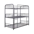 thumbnail image 2 of 42 "X 79" X 74" Gunmetal Métal Triple Lit Superposé - Simple, 2 of 2