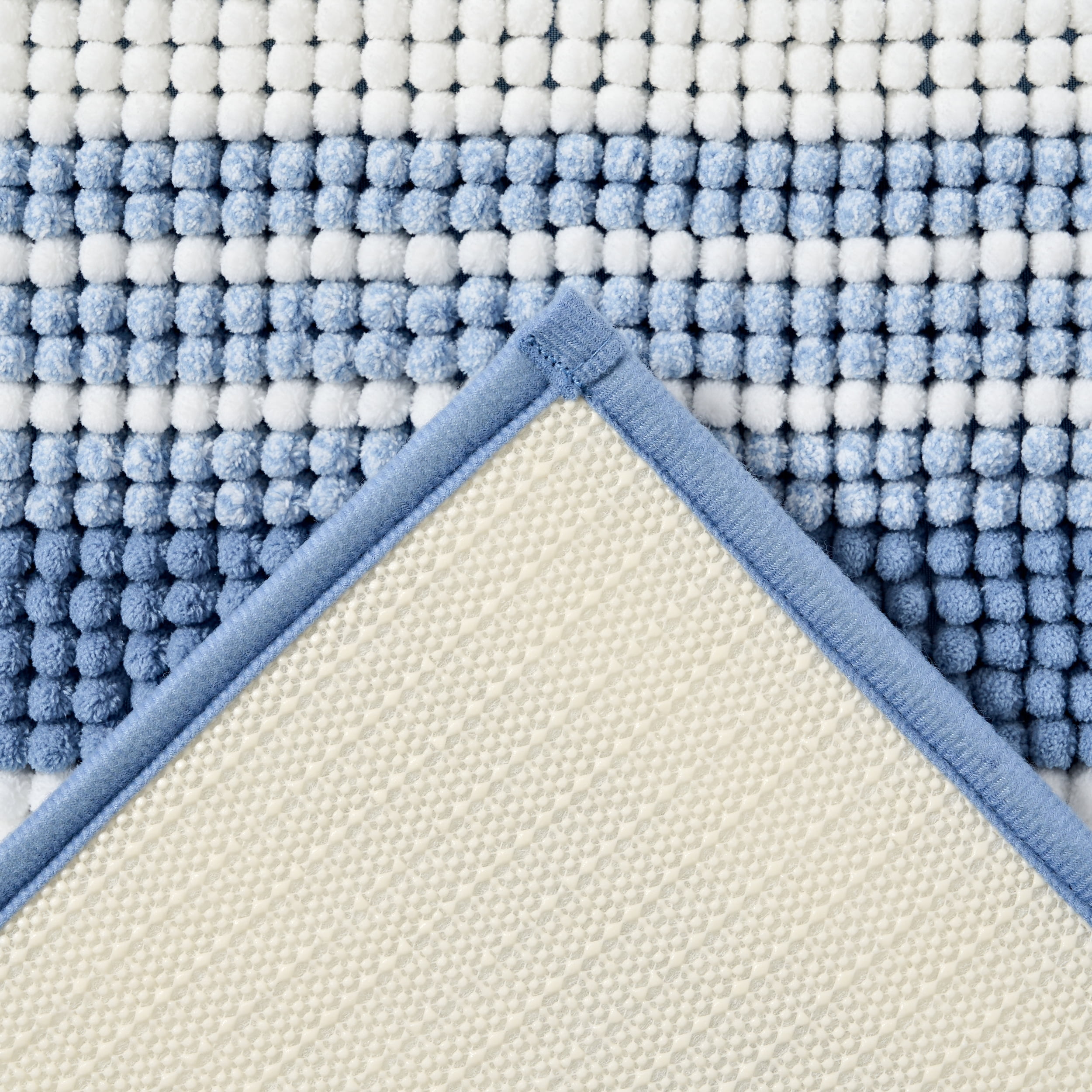 Mainstays Performance Foam Noodle Bath Rugs, 17"x24" Blue