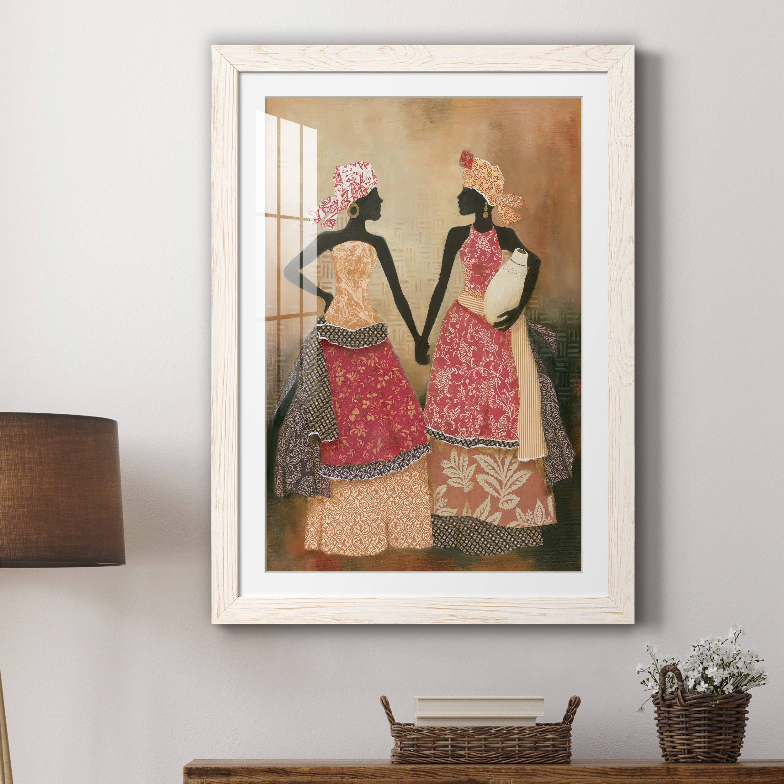 Village Women I - Premium Framed Print - Distressed Barnwood Frame - Ready to Hang
