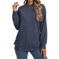 thumbnail image 2 of TEMEFON Women's Crewneck Sweatshirts Lightweight Long Sleeve Tunic Tops Cute Pullover Shirts, 2 of 5