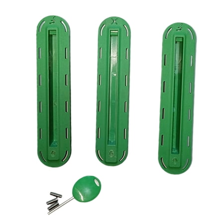 3x Surfboard Fins Box Tri Fins Box Replacements Parts Stand up Paddleboard with Keys with Screw for Cruiser Deck Longboard Inflatable Canoe Green