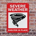 thumbnail image 5 of Severe Weather Shelter In Place Public Safety Aluminum Sign 18 Inch x 12 Inch - 5 Pack, 5 of 8