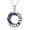 Abalone Shell, variant on DVEATR Moon Phase Necklace 925 Sterling Silver Round Crystal Triple Goddess Glowing Moon Pendant Jewelry for Women