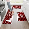 thumbnail image 3 of YIMEIS Christmas Snowflake Deer Fall Kitchen Rugs, Xmas Holiday Kitchen Mat Decor Home Decorations, Green Christmas Mats for Kitchen Floor - 16''*24'', 3 of 10