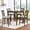 Walnut X-shaped backrest, variant on 5-Piece Counter Height Dining Table Set, Square Kitchen Table and 4 Upholstered X-Back Chairs
