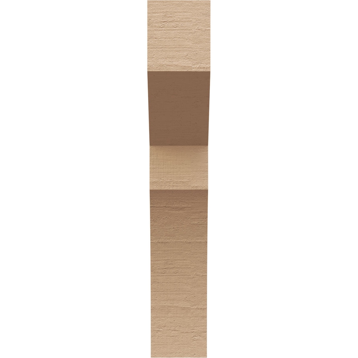 3"W x 6"D x 18"H Thin Monterey Rough Cedar Woodgrain TimberThane Corbel, Primed Tan