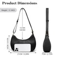 thumbnail image 4 of KXF Women Leather Underarm Bag Crescent Shoulder Handbag Saddle Bag Chic Purse Satchel Purse, 4 of 7