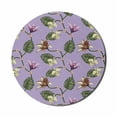 thumbnail image 1 of Tropical Mouse Pad for Computers, Exotic Lily and Hibiscus Blossoms with Monstera Leaves Botanical Flora Art, Round Non-Slip Thick Rubber Modern Mousepad, 8" Round, Lilac Multicolor, by Ambesonne, 1 of 2