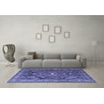 thumbnail image 3 of Ahgly Company Indoor Square Persian Blue Traditional Area Rugs, 6' Square, 3 of 4