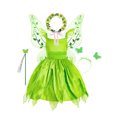 thumbnail image 3 of WIBACKER 2-10Y Green Fairy Princess Dresses for Girls Christmas Halloween Costume Cosplay Dress Up with Wing & Accessories, 3 of 12
