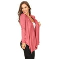 thumbnail image 3 of Women's Solid Open Front Long Sleeve Lightweight Soft Basic Sweater Cardigan, 3 of 4
