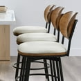 thumbnail image 4 of CHITA Swivel Counter Bar Stool with Metal Legs Set of 2, 4 of 15
