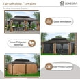 thumbnail image 3 of Sunmthink 12x20 ft. Hardtop Gazebo with Double Roof, Steel and Aluminum Construction, Large Gazebo for Parties and Outdoors, 3 of 8