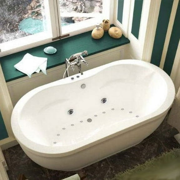Atlantis Tubs 3471AD Aquatic 34 x 71 x 21 - Inch Freestanding Air & Whirlpool Water Jetted Bathtub
