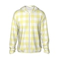 thumbnail image 2 of Lsque Lemon Yellow Checkboard UPF 50+ Lightweight Sun Protection Men's Women's Long Sleeve Shirt, Hoodie Performance -Medium, 2 of 9