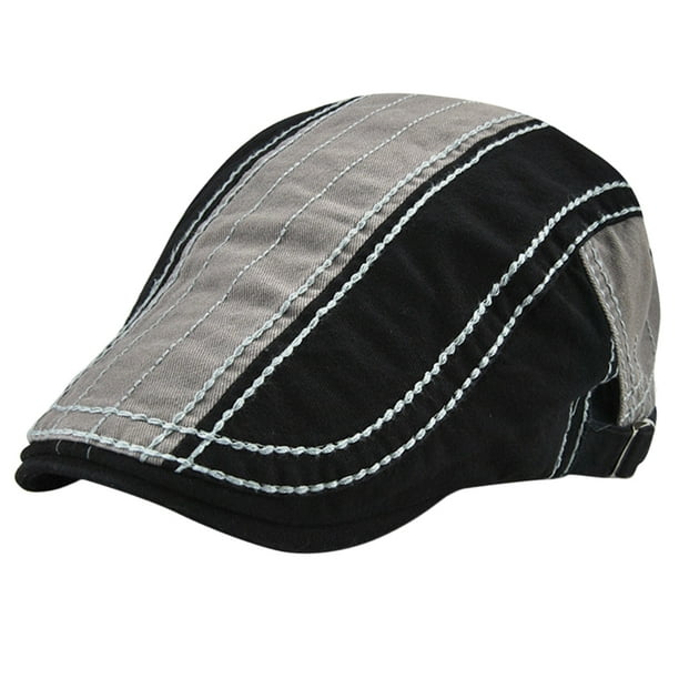 Gorra PLANA de algodón Sunnimix Hombre Mujer Vintage Herringbone Sombrero de vendedor de periódicos