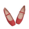 thumbnail image 5 of longantii Womens Mary Jane Shoes Slip on Dressy Ballet Shoes for Women New Trendy Non-Slip Flats for School Office Walking Casual Formal Work Wine, 5 of 7