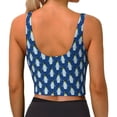 thumbnail image 3 of Haiem Beautiful King Penguin Pattern Pattern Womens Sports Bra - U Neck Padded Low Impact Yoga Bra Workout Crop Top Gym Moisture-Wicking Workout Vest -X-Large, 3 of 9