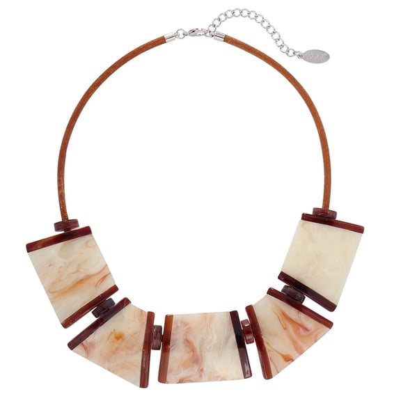 Bocar Necklace for Women, Chunky Statement Necklace, Choker Collar Necklace, Novelty Necklaces, Jewellery for Women Gifts (NK_10704_Beige)