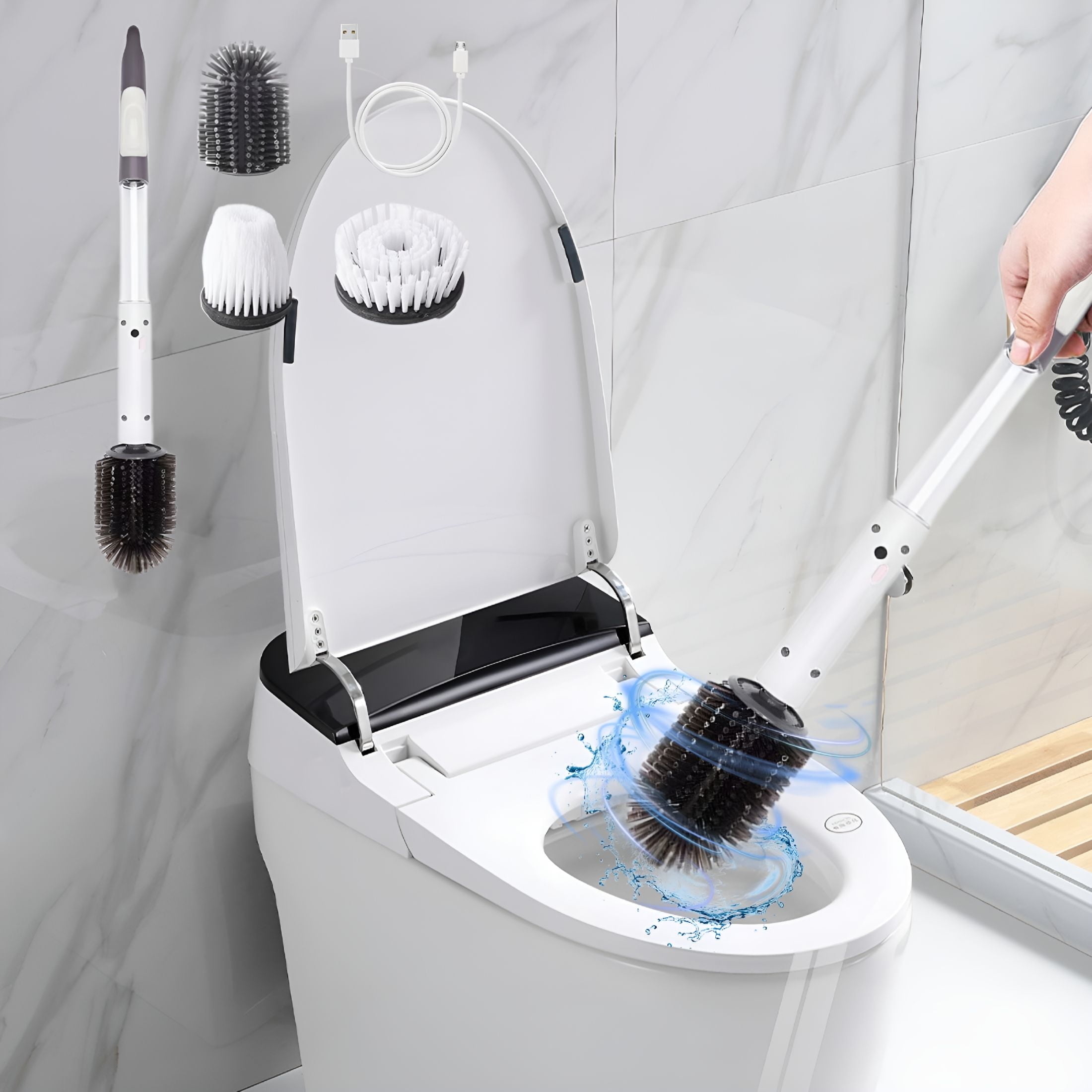 ACDANC Electric Spin Toilet Brush,Cordless Cleaning Brush Scrubber for Home,Suitable for Bathroom,Tub,and Floor