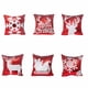 thumbnail image 2 of Rojo de lentejuelas copo de nieve Reno letra patrón sofá decoración del hogar fundas de almohada de coche funda de almohada suave funda de almohada 40x40cm Sweethay JR0775-01, 2 of 7