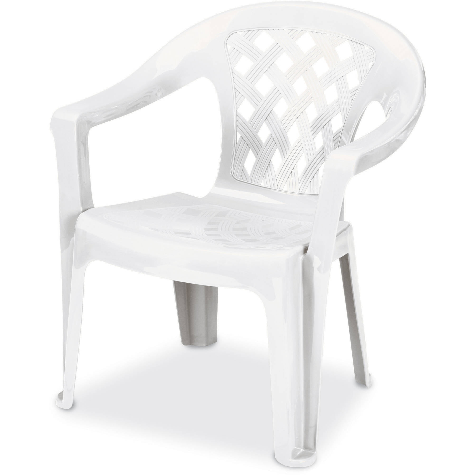US Leisure Resin Big And Tall Lowback Chair White Walmartcom