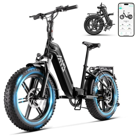 TST Electric Bike for Adults, 750W Peak 1000W Motor, 20"x4" Fat Tire Oil Brakes EBicycle, E Mountain Bike, 48V/15AH UL2849