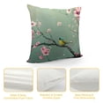 thumbnail image 4 of Qinduosi Throw Pillow Covers Bird Spring Blooming Flowers Green Background Square Pillowcases for Home Decor Sofa Car Bedroom Pillow case White, 4 of 5