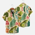 thumbnail image 3 of Camisas estampadas florales de moda para hombres, ropa con estampado 3D, camisas hawaianas de playa, blusas Y2K de manga corta, ropa vintage, blusa con solapa, 3 of 5