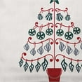 thumbnail image 2 of Simply Daisy Merry Red Colored Beach Tree Christmas Soft Spun Polyester Decorative Throw Pillow, 20" x 20", 2 of 4
