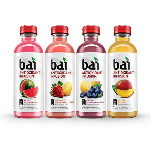 Bai Flavored Water, Oasis Variety Pack, Antioxidant Infused, 18 Fluid
