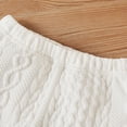 thumbnail image 4 of Gibobby Conjunto de pants para niño Niñas Primavera Otoño Invierno Color Sólido Manga Larga Top Chaleco Camiseta Color Sólido Pantalones Pantalones Dos Conjuntos(Blanco,9-12 Months), 4 of 5